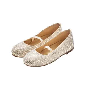 Babywalker Swarovski Crystal All Over Decorated Suede Ballerinas<Tutu du Monde Fashion