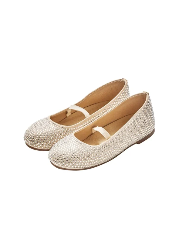 Babywalker Swarovski Crystal All Over Decorated Suede Ballerinas<Tutu du Monde Fashion