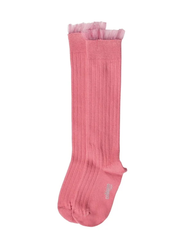 collegien_manon_tulle_kne_1-2.webp Collegien Manon Tulle Knee Socks<Tutu du Monde Best Sale